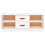 Berkfield TV Cabinet White 100x34x40 cm Solid Wood Pine 6
