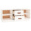 Berkfield TV Cabinet White 100x34x40 cm Solid Wood Pine 7