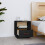 Berkfield Bedside Cabinet Black 40x34x45 cm Solid Wood Pine 3