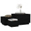 Berkfield Storage Boxes with Lids 3 pcs Black Solid Wood Pine 4