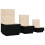 Berkfield Storage Boxes with Lids 3 pcs Black Solid Wood Pine 6