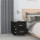 Berkfield Bedside Cabinets 2 pcs Black 40x34x45 cm Solid Wood Pine 4