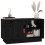 Berkfield TV Cabinet Black 70x34x40 cm Solid Wood Pine 4