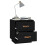 Berkfield Bedside Cabinets 2 pcs Black 40x34x45 cm Solid Wood Pine 5