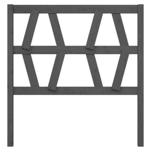 Berkfield Bed Headboard Grey 81x4x100 cm Solid Wood Pine 2