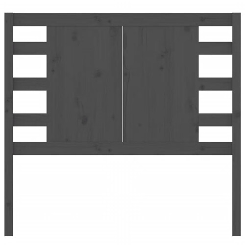 Berkfield Headboard Grey 96x4x100 cm Solid Wood Pine 2