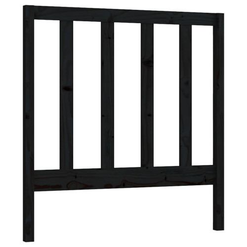 Berkfield Bed Headboard Black 96x4x100 cm Solid Wood Pine 1