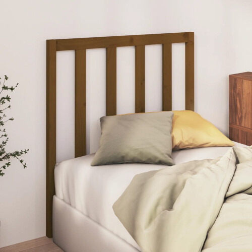 Berkfield Bed Headboard Honey Brown 81x4x100 cm Solid Wood Pine 2
