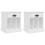Berkfield Bedside Cabinets 2 pcs White 43x36x50 cm 2