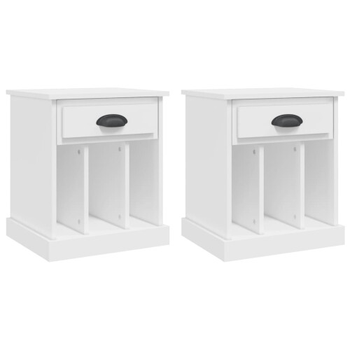Berkfield Bedside Cabinets 2 pcs White 43x36x50 cm 1
