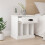Berkfield Bedside Cabinets 2 pcs White 43x36x50 cm 3