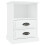 Berkfield Bedside Cabinet White 43x36x60 cm 2