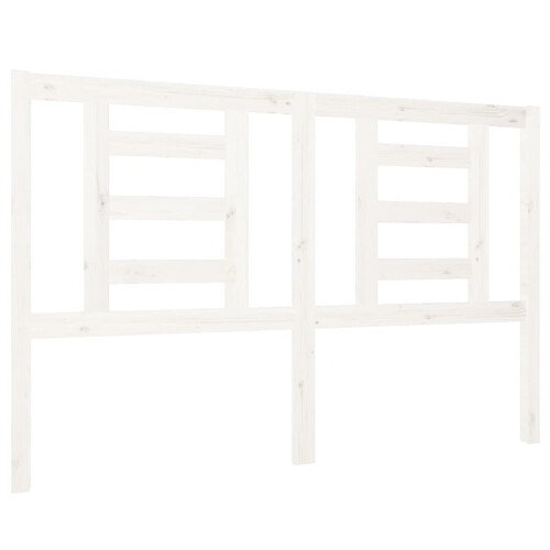 Berkfield Bed Headboard White 126x4x100 cm Solid Wood Pine 1