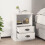 Berkfield Bedside Cabinet White 43x36x60 cm 3