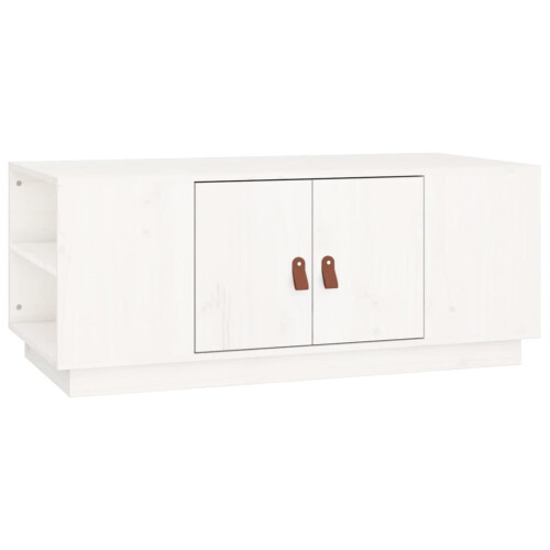 Berkfield Coffee Table White 100x50x41 cm Solid Wood Pine 1