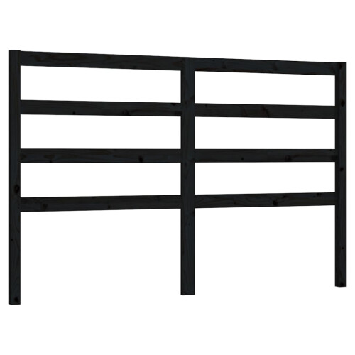 Berkfield Bed Headboard Black 166x4x100 cm Solid Wood Pine 1