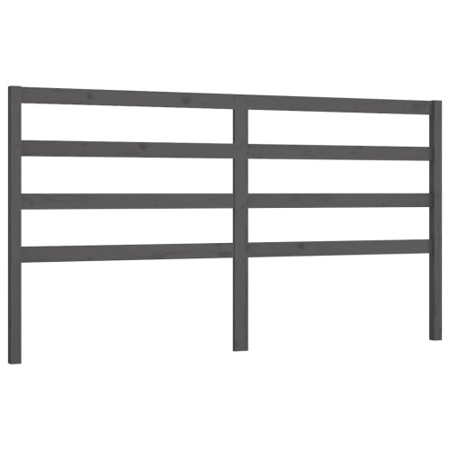 Berkfield Bed Headboard Grey 206x4x100 cm Solid Wood Pine 1