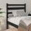 Berkfield Bed Headboard Black 96x4x100 cm Solid Wood Pine 3
