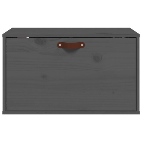 Berkfield Wall Cabinet Grey 60x30x35 cm Solid Wood Pine 2