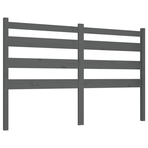 Berkfield Bed Headboard Grey 206x4x100 cm Solid Wood Pine 1