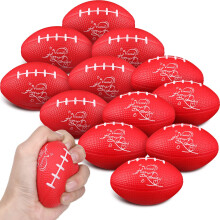 12 Pcs Mini Football Stress Balls Bulk Soft Foam Squeeze Toys Valentine Party Favors for Kids