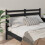 Berkfield Bed Headboard Black 186x4x100 cm Solid Wood Pine 3