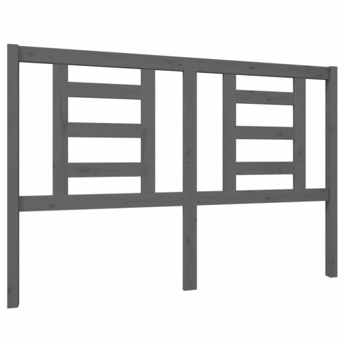 Berkfield Bed Headboard Grey 146x4x100 cm Solid Wood Pine 1
