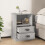 Berkfield Bedside Cabinet Concrete Grey 43x36x60 cm 3