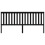 Berkfield Bed Headboard Black 206x6x101 cm Solid Wood Pine 3