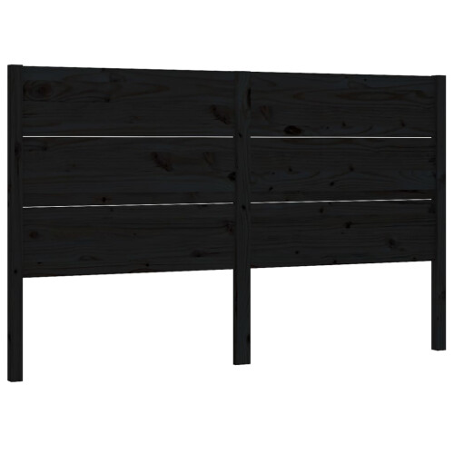 Berkfield Headboard Black 126x4x100 cm Solid Wood Pine 1
