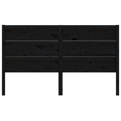 Berkfield Headboard Black 126x4x100 cm Solid Wood Pine 2