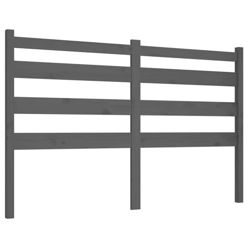 Berkfield Bed Headboard Grey 186x4x100 cm Solid Wood Pine 1