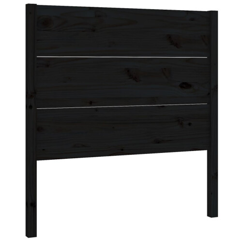 Berkfield Headboard Black 96x4x100 cm Solid Wood Pine 1
