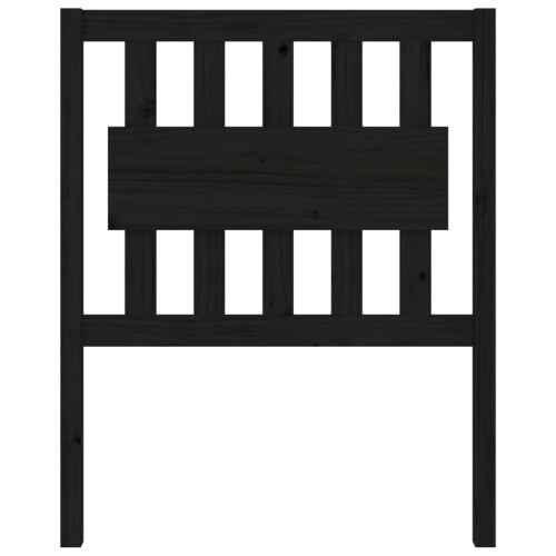 Berkfield Bed Headboard Black 80.5x4x100 cm Solid Wood Pine 2