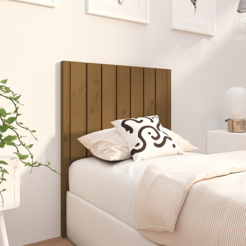 Berkfield Bed Headboard Honey Brown 80.5x4x100 cm Solid Wood Pine 2