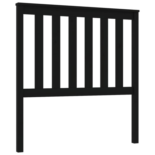Berkfield Bed Headboard Black 96x6x101 cm Solid Wood Pine 1