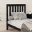 Berkfield Bed Headboard Black 96x6x101 cm Solid Wood Pine 3