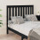 Berkfield Bed Headboard Black 126x6x101 cm Solid Wood Pine 4