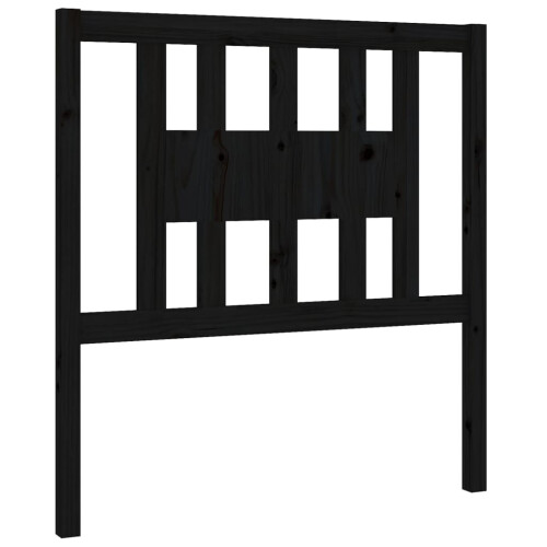 Berkfield Headboard Black 96x4x100 cm Solid Wood Pine 1