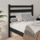 Berkfield Bed Headboard Black 106x4x100 cm Solid Wood Pine 3