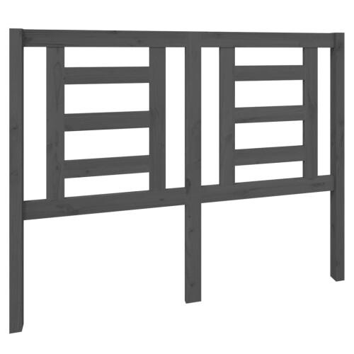 Berkfield Bed Headboard Grey 126x4x100 cm Solid Wood Pine 1