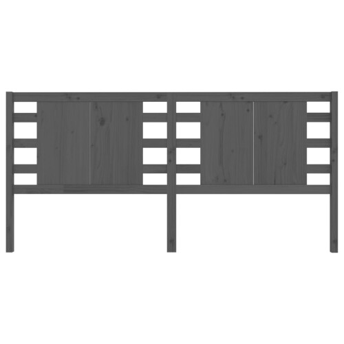 Berkfield Headboard Grey 166x4x100 cm Solid Wood Pine 2