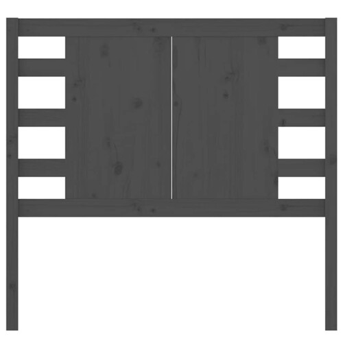 Berkfield Headboard Grey 81x4x100 cm Solid Wood Pine 2