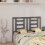 Berkfield Bed Headboard Grey 126x4x100 cm Solid Wood Pine 4