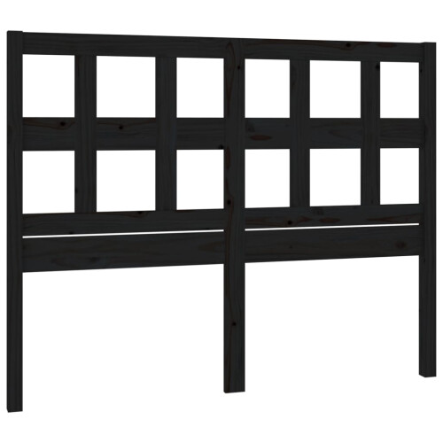 Berkfield Bed Headboard Black 185.5x4x100 cm Solid Wood Pine 1