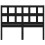 Berkfield Bed Headboard Black 185.5x4x100 cm Solid Wood Pine 4