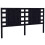 Berkfield Headboard Black 206x4x100 cm Solid Wood Pine 2