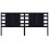 Berkfield Headboard Black 206x4x100 cm Solid Wood Pine 3