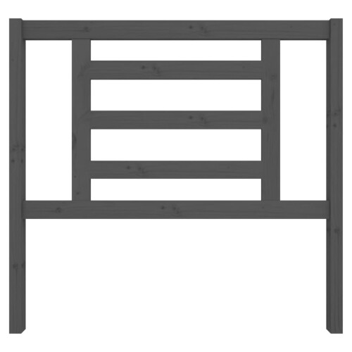 Berkfield Bed Headboard Grey 106x4x100 cm Solid Wood Pine 2
