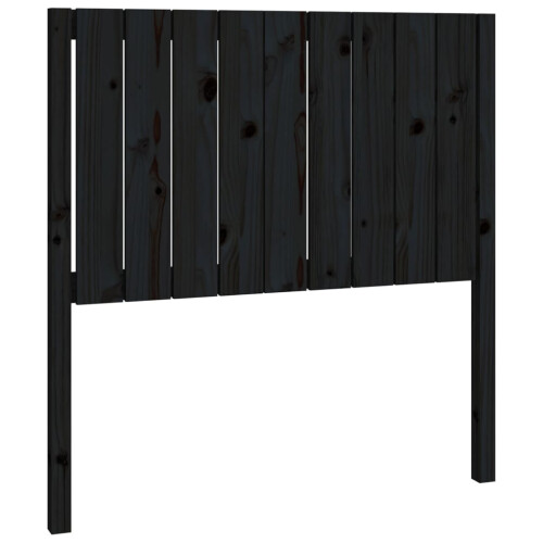 Berkfield Bed Headboard Black 95.5x4x100 cm Solid Wood Pine 1